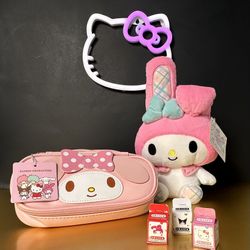 My Melody Pencil Case And Plush 