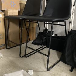 2 Black Barstools 