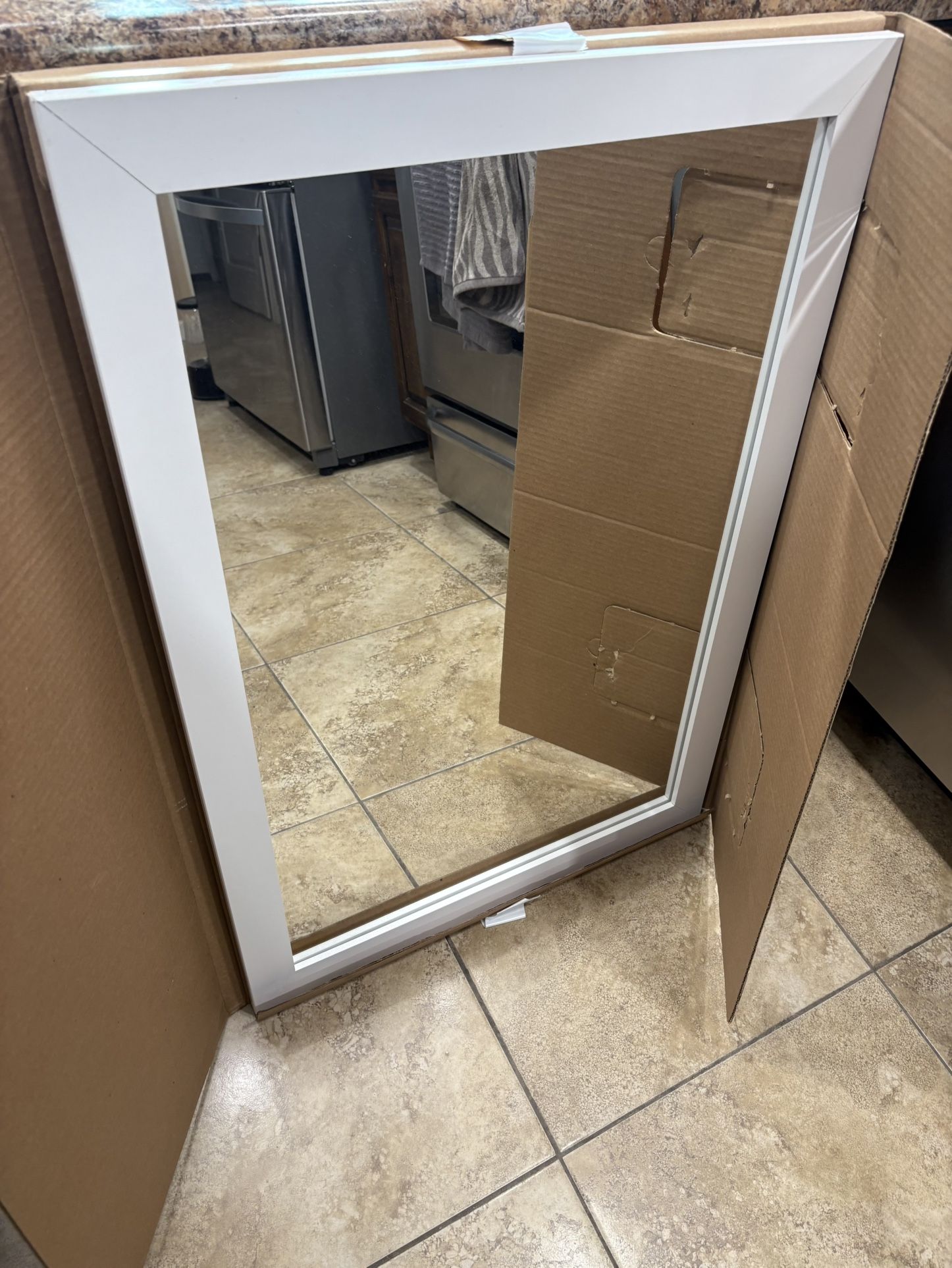 new 24 x 35 bath bathroom vanity mirror white