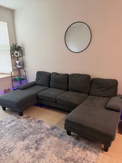 Dark Gray U-Shaped Sectional Sofa
