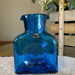 Blenko Blue Water Pitcher