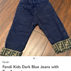 Fendi Kids Dark Blue Jeans
