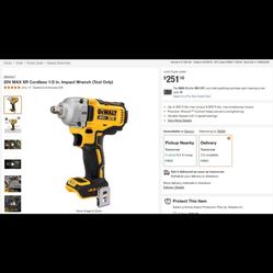 ⚡ DEWALT 20V MAX XR 1/2" Impact Wrench (Tool Only) – BRAND NEW! ⚡ Factory sealed, never used!