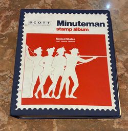 Vintage Postage Stamp Album Books Minuteman, Modern and Travelers