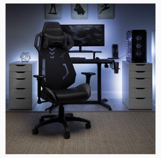 RESPAWN 200 Racing Style Gaming Chair,adjustable, Leather, in Gray RSP 200 GRY
