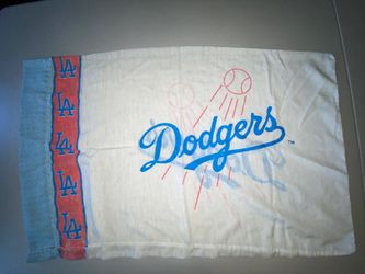 Vintage MLB Pillowcase 1996 Major League Baseball Los Angeles Dodgers Two Sided