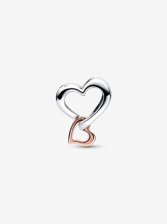 Pandora Two-tone Openwork Infinity Heart Charm