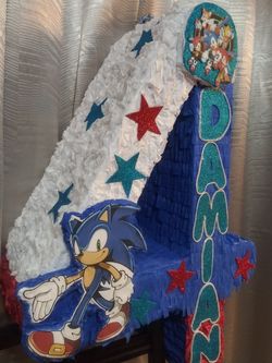 😊Sonic💙 piñata números decorativas grandes🎈