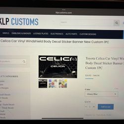 Celica Custom Window Decal. 