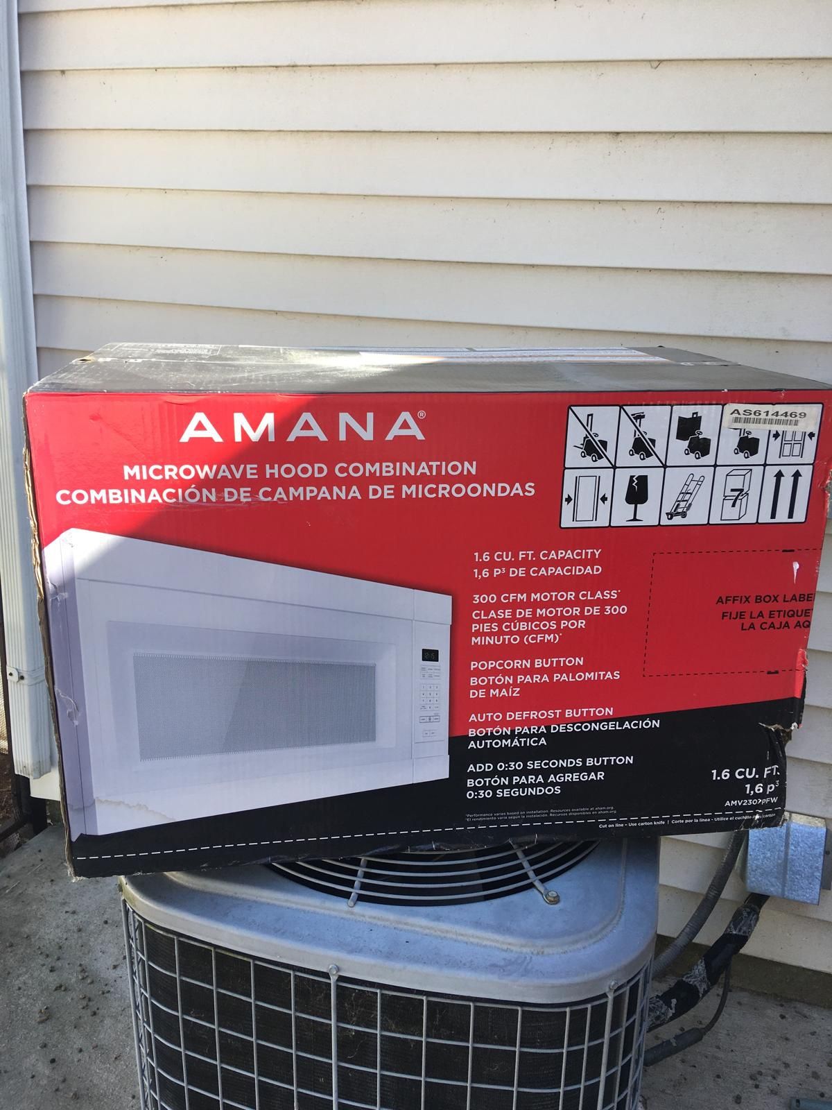AMANA MICROWAVE IS BIG