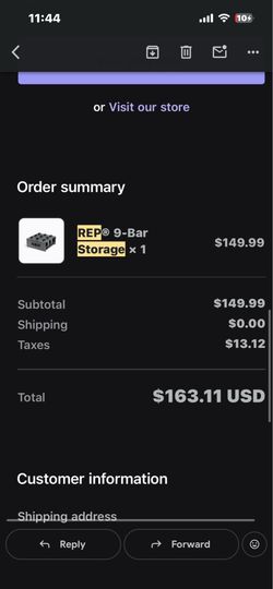 Rep fitness barbell storage