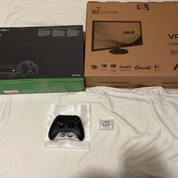 Xbox, Monitor And Controller For Sale