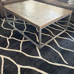 Large, Solid Wood Coffee/Cocktail Table And End Table