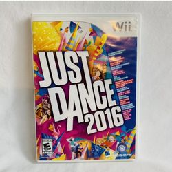 Just Dance 2016 (Nintendo Wii, 2015) With Insert