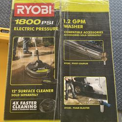 Brand New RYOBI 1800 PSI Electric Pressure Washer