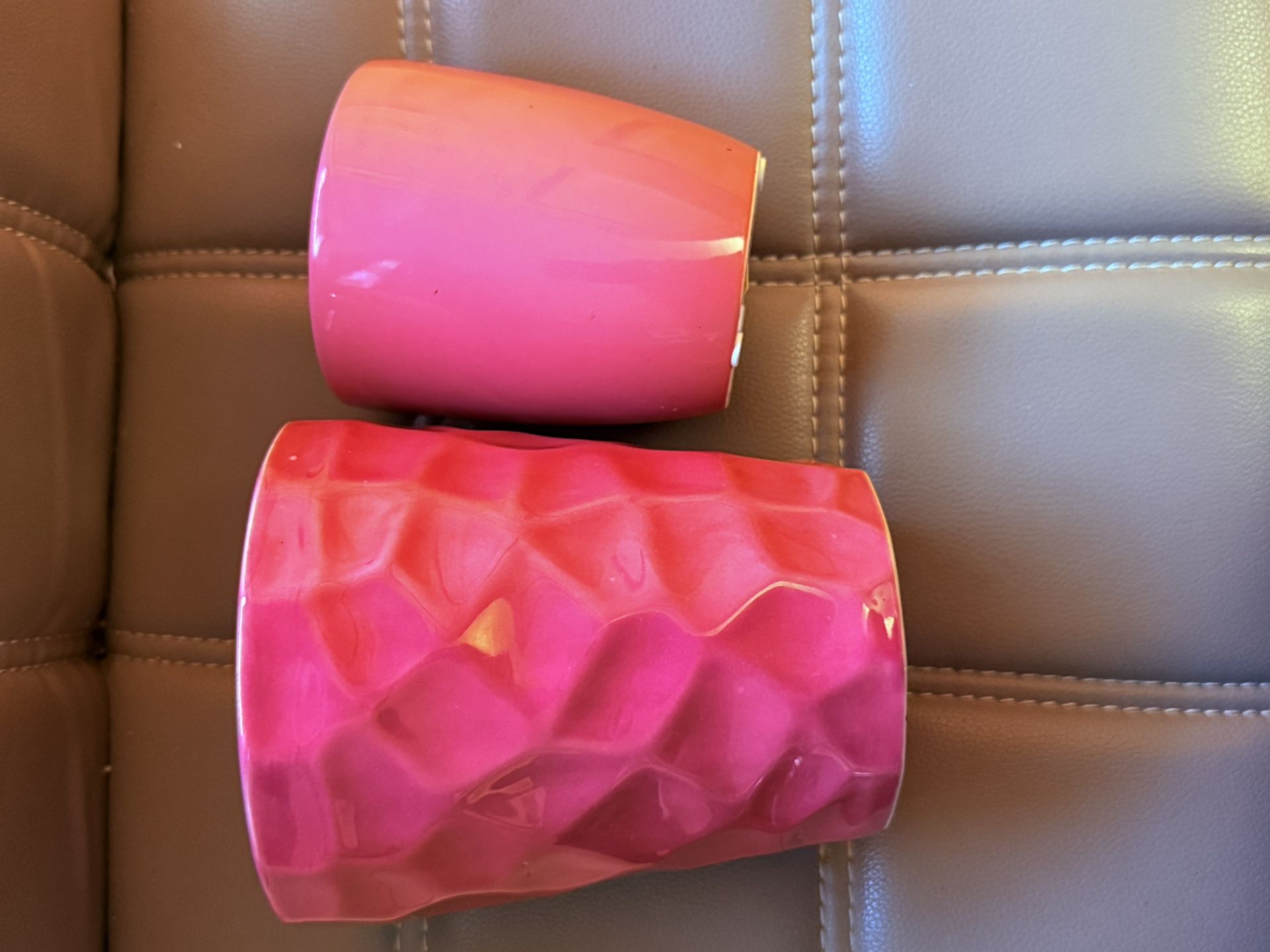 pink ceramic pots