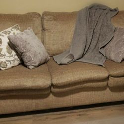 Big Brown Comfy 3 Seater Couch