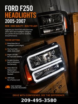 Ford F250 F350 Headlights New 05-07