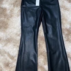 Black Leather Pants Calvin Klein