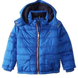 Tommy Hilfiger Blue Puffer All-Weather Jacket - Boys 5/6