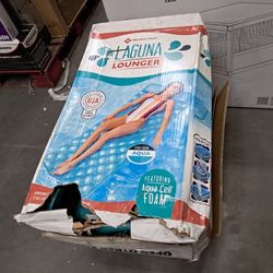 Laguna Lounger Foam Pool And Lake Water Mat With Pillow