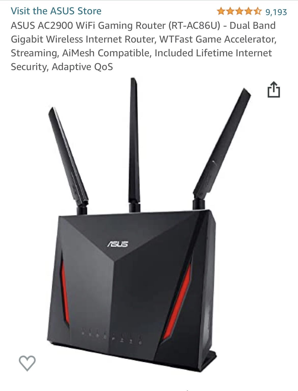 ASUS AC2900 WiFi Gaming Router