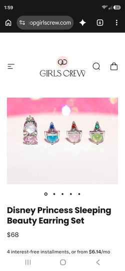 Disney princess aurora earrings
