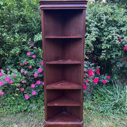 Vintage Wood Broyhill Bookcase Corner Shelf Unit