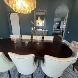 Martha Stewart dining table and 10 chairs 