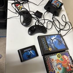 Sega Genesis Mini With Built In Games And 2 Sega Games Brand New