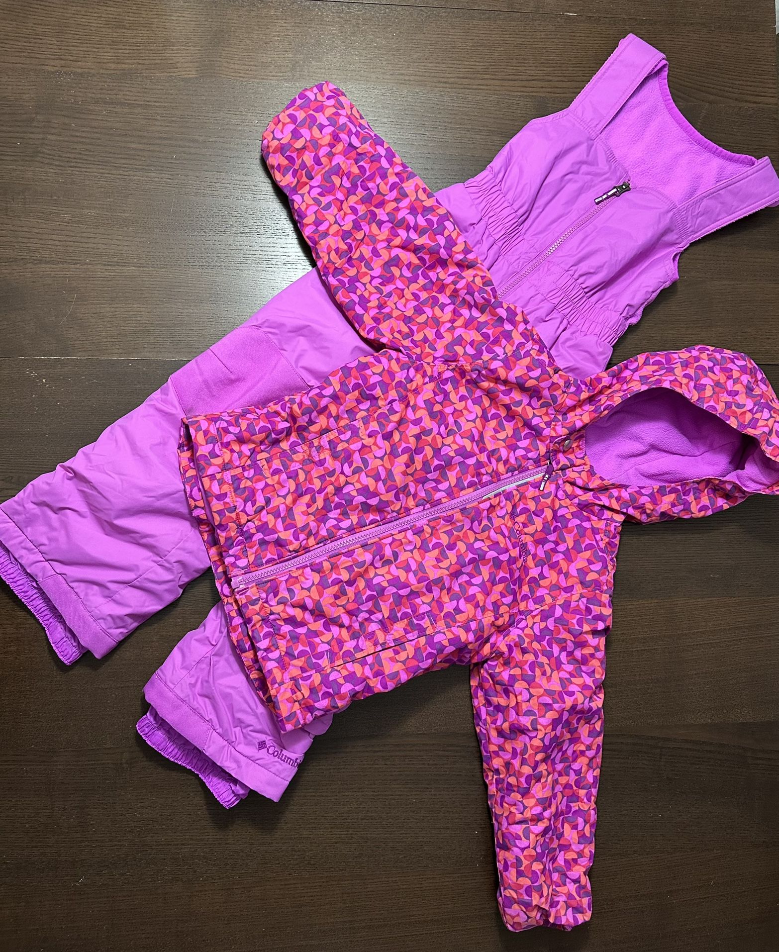 Girls Pink Snowsuit Columbia XXS 2pc
