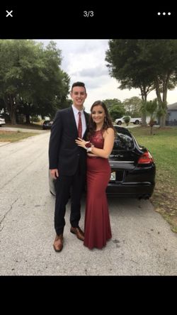 Prom Dress - Burgundy