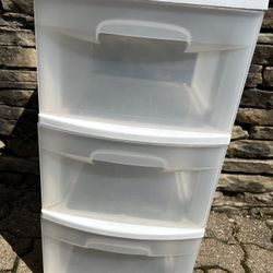 Plastic 3 Drawer Storage