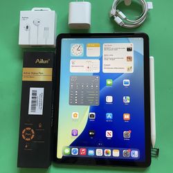 Apple IPad Air 4th Generation (10.9” Liquid Retina/ 2020 Model) 64GB Wifi +Cellular (AT&T/T-mobile / Verizon etc) with keyboard, pen & Accessories 