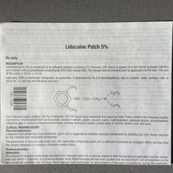 Lidocaine Patches 5%