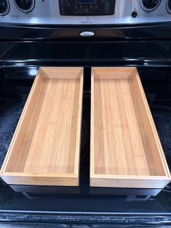 Bamboo drawer organizers
