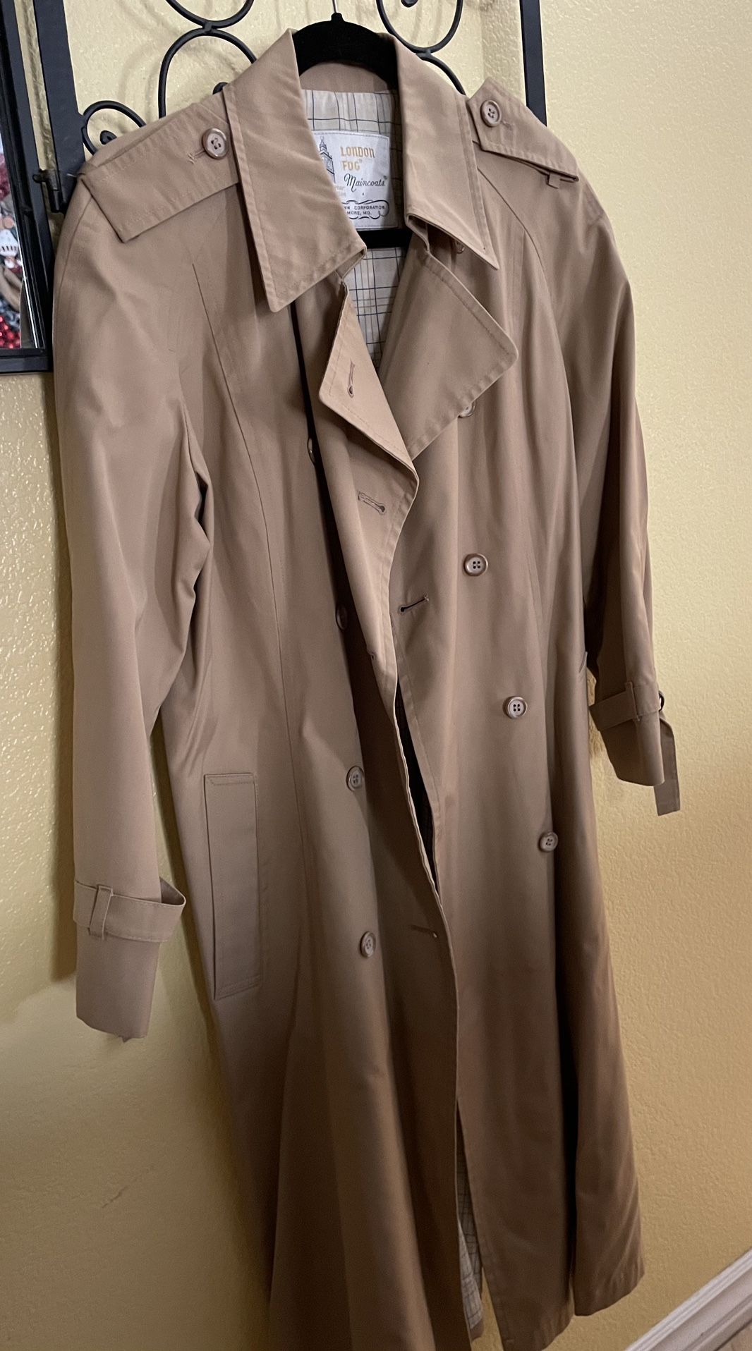 London Fog Vintage Andes Trench Coat raincoat 12 petite