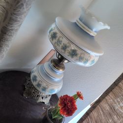 Beautiful Hand Painted Flower Lamp.