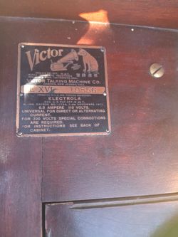 Victor talking machine electorla