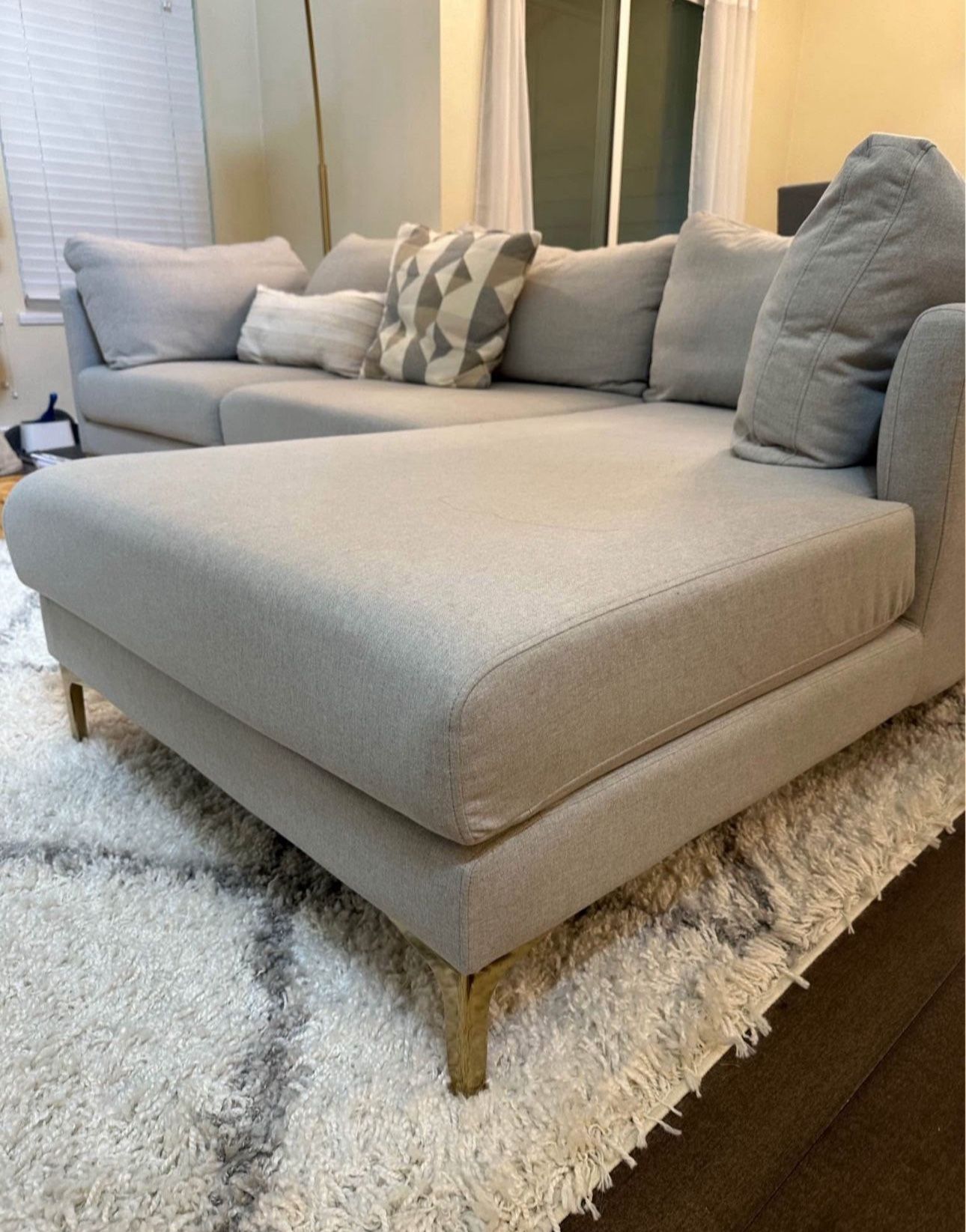 Castlery Adams gray sectional (Free Delivery)