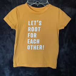 Cute Kids Size 18M T-shirt Bright Yellow White Lettering