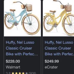 nel lusso cruiser blue bike
