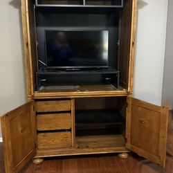 Armoire/Entertainment/crafting Cabinet With TV