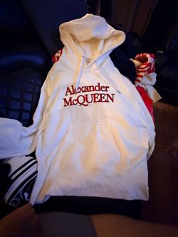 Alexander McQueen White Logo Hoodie