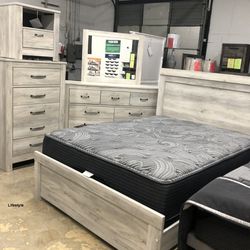Bellaby Whitewash Panel Bedroom Set- İn Stock,  Fast Delivery 