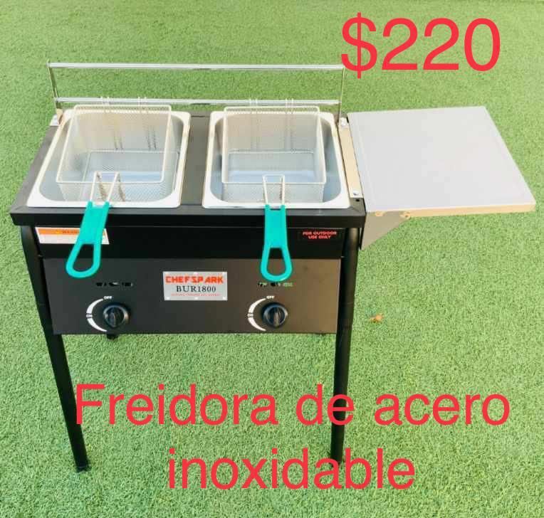 Freidora doble de acero inoxidable De Gas Propano