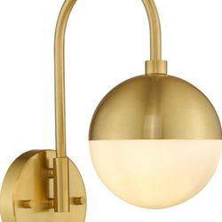 LMS Modern Wall Lamp with White Globe Glass