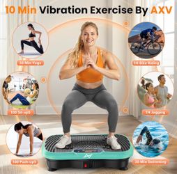 AXV Vibration Plate Fitness Platform Exercise Machine Vibrating Shaking Full Body Shaker Workout Vibrate Stand Shake Board Sport for Weight Loss Fat B
