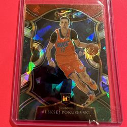 2021 Select Aleksej Pokusevski Red White Green Cracked Ice Prizm RC 77