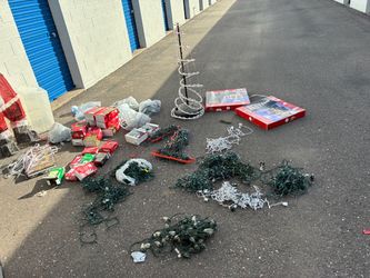 Large Lot of Christmas Lights and Decorations
